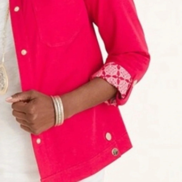 Chico’s NWT Bi-Stretch Maraschino Cherry Jacket Size Chico’s sizing 2 - Picture 10 of 11